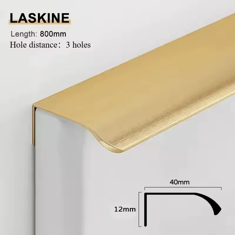 Gold Black Hidden Handles Long Kitchen Cabinet Pulls Drawer Knobs Aluminum Alloy Furniture Handles Cupboard Pulls Wardrobe Pulls - Image 20