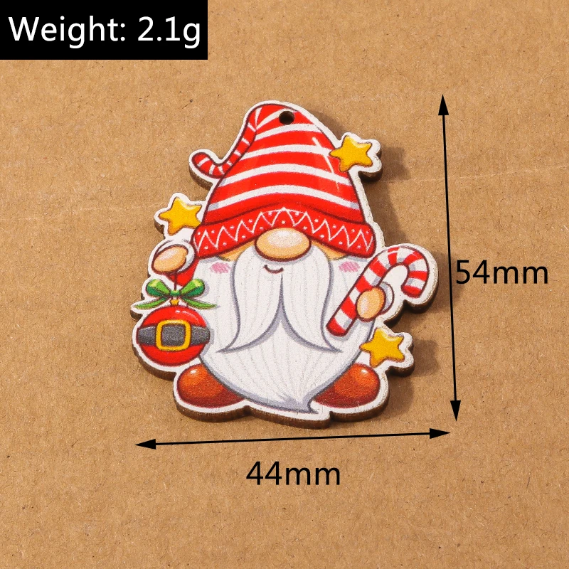 10pcs Christmas Santa Claus Charms Elk Snowman Pendants for Jewelry Making Earrings Necklace DIY Accessories Supplies