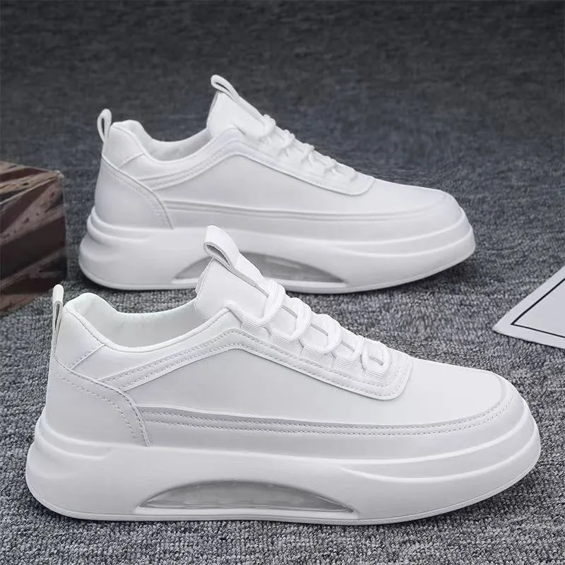 

Platform Men's Casual Sneakers White High Quality Men Sports Shoes Pu Leather Shoes for man Air Cushion Board Tennis Shoes