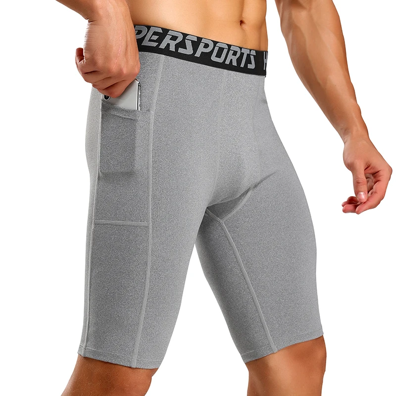 Men Running Short  Quick Dry Leggings Mens Compression Tights Gym Fitness Sport Shorts Male Trunks