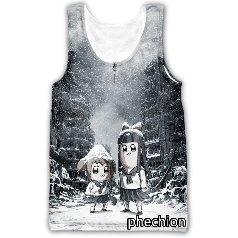 Новинка, модный мужской/женский жилет phechion POP TEAM EPIC с 3D принтом, без рукавов, уличная одежда, мужские свободные спортивные майки A40