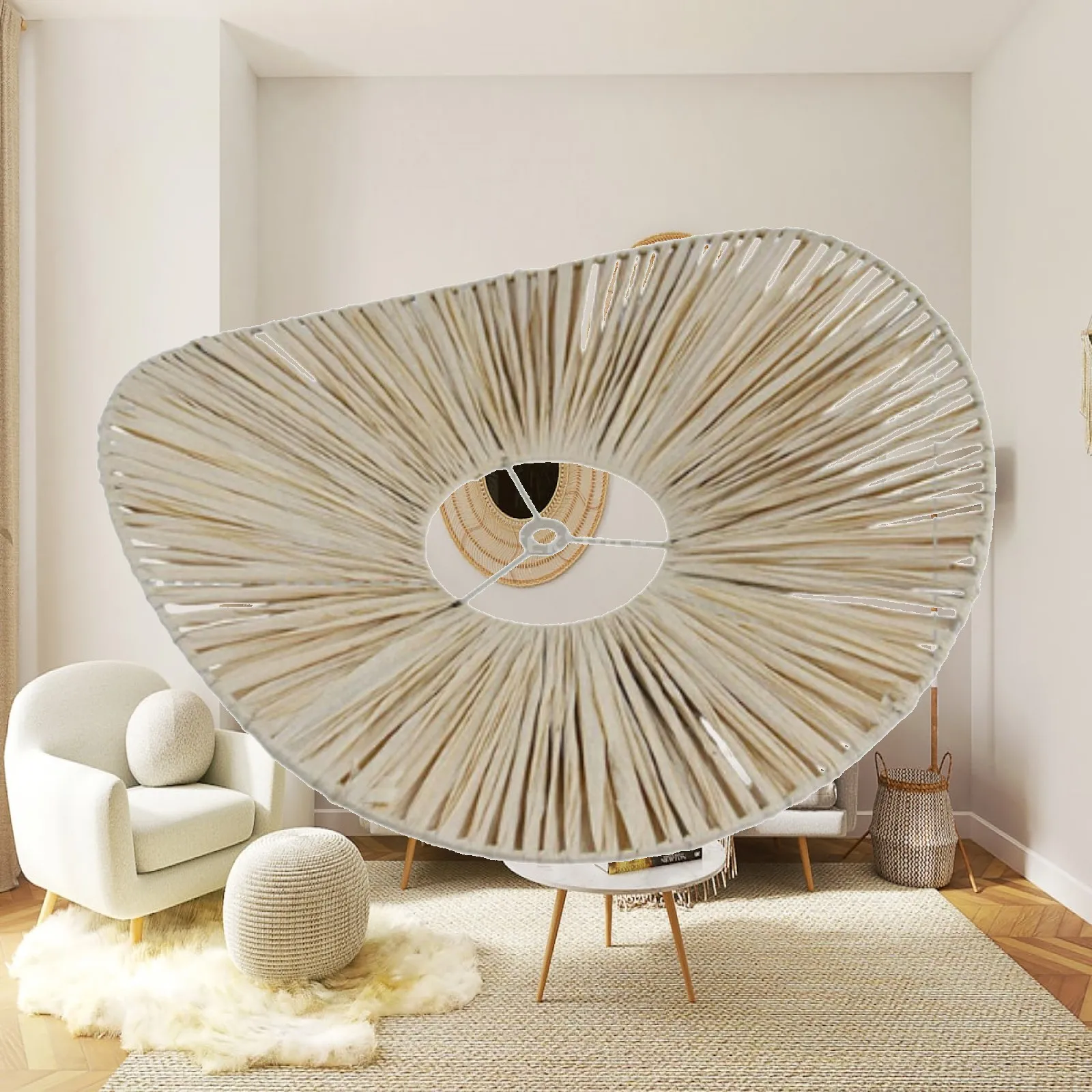 Handwoven Lamp Shade Lamp Cover Decor Replacement Easy Installation Decorative Accessories Light Cover for Dining Room Office