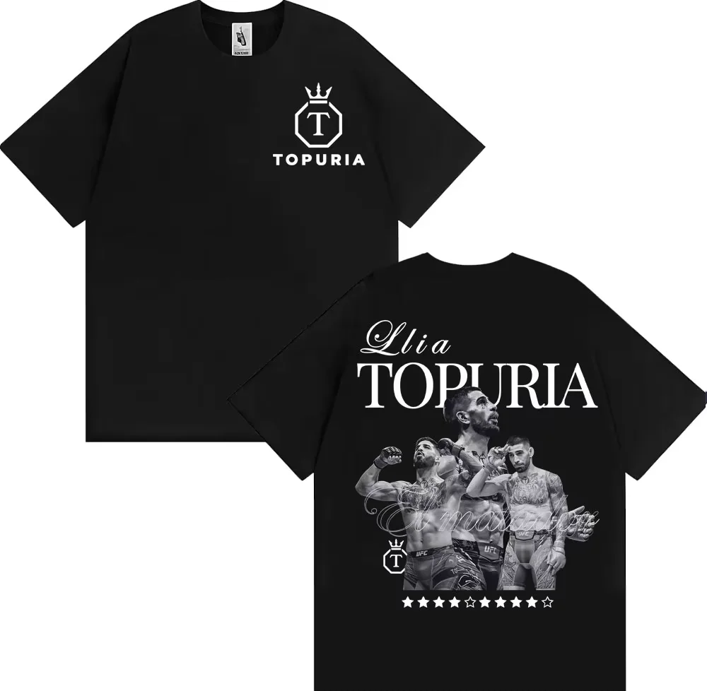 Camiseta limitada El Matador Ilia Topuria, ropa para hombre, camisetas de manga corta Vintage a la moda, camiseta informal Unisex de gran tamaño