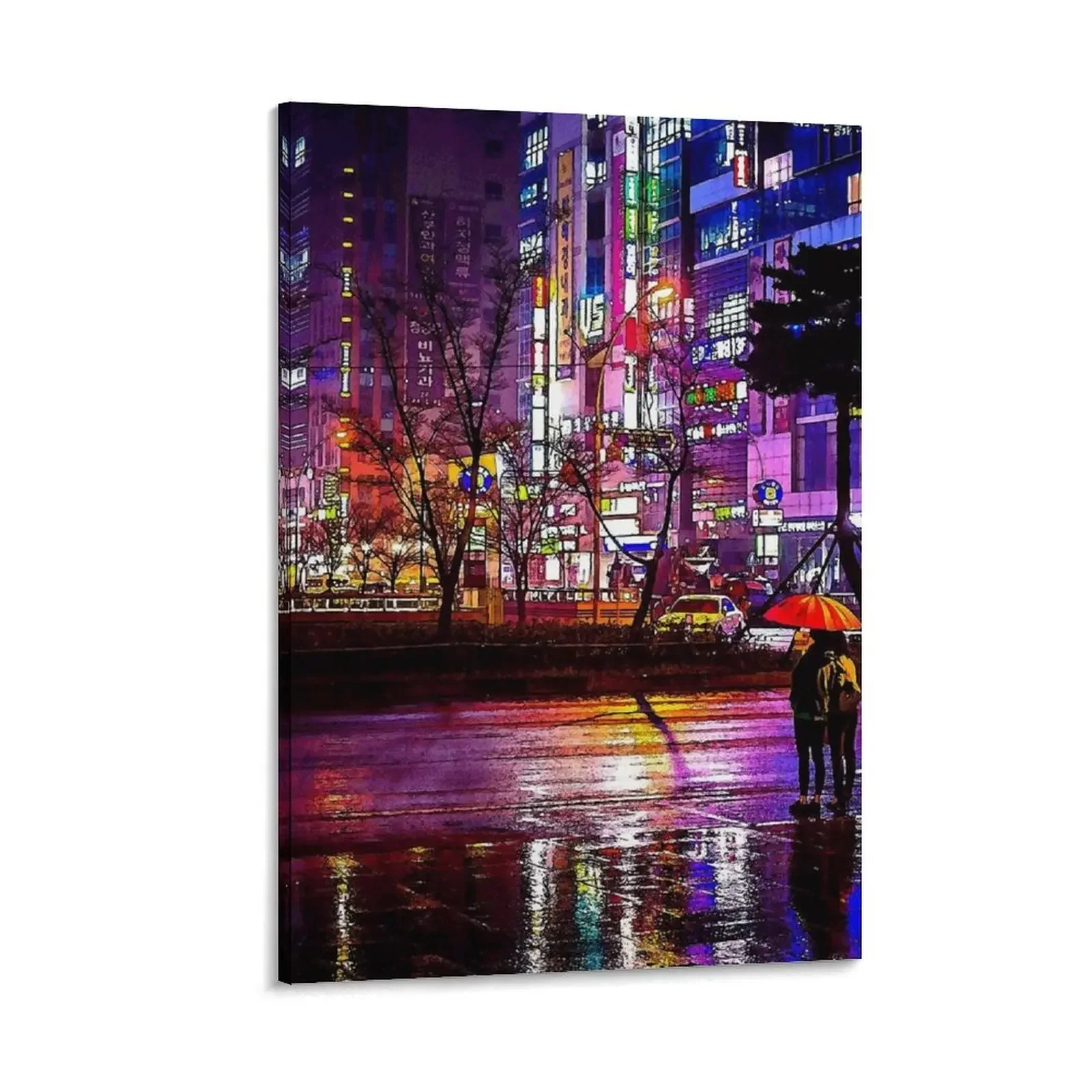 

Rainy Night In Busan - Painting Canvas Painting Decorative picture wall decoration paintings modern home decoration