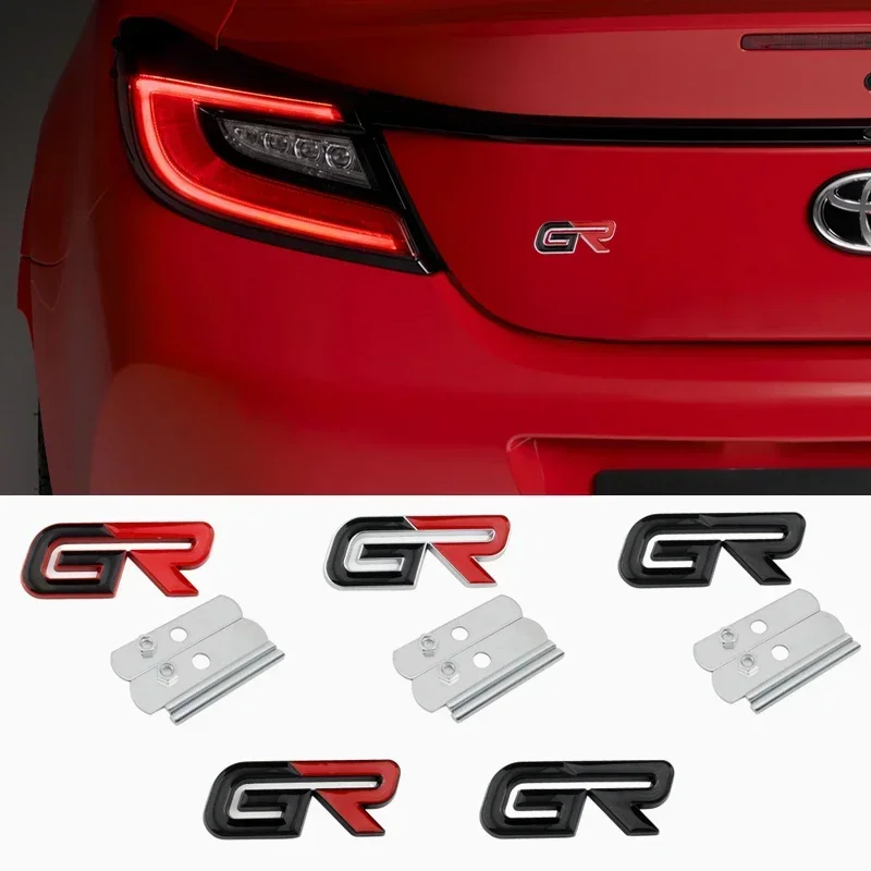 Car Sticker GR Sport Logo for CHR Yaris Hiace Levin Hilux Corolla Supra Camry Auris Prado Prius Grille Trunk Emblem For Toyota