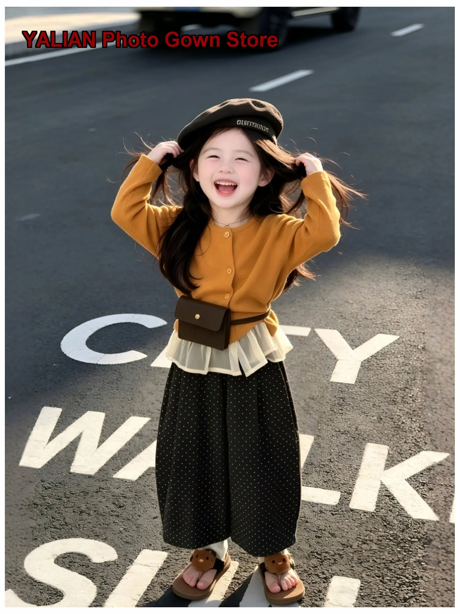 Girls Knit Top Kids Early Autumn Thin Breathable Stylish Outerwear Little Girls