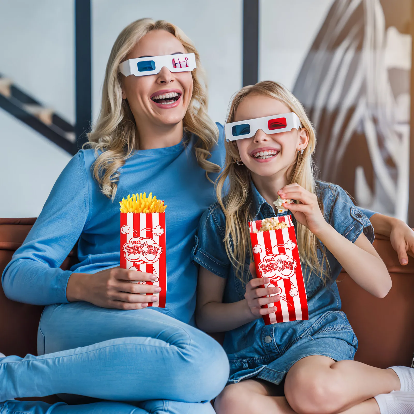 100Pcs Paper Popcorn Bags Food - đánh giá và giá Home Cinema Food