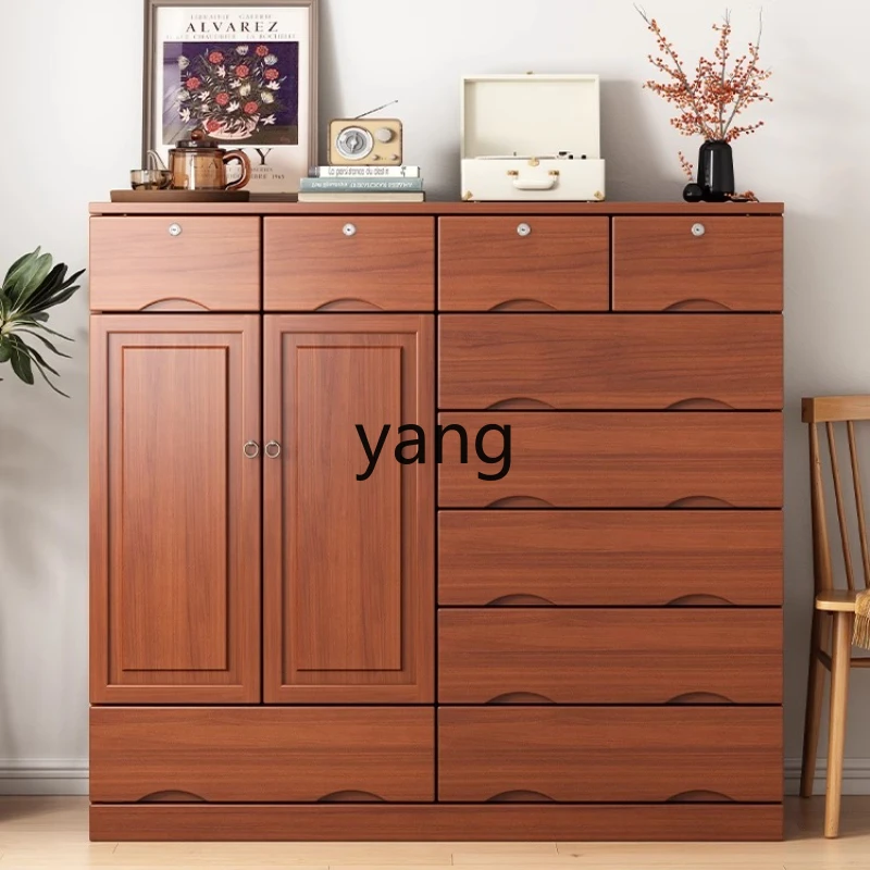

LH solid wood chest, simple modern storage cabinet, bedroom chest of drawers, entrance drawer cabinet