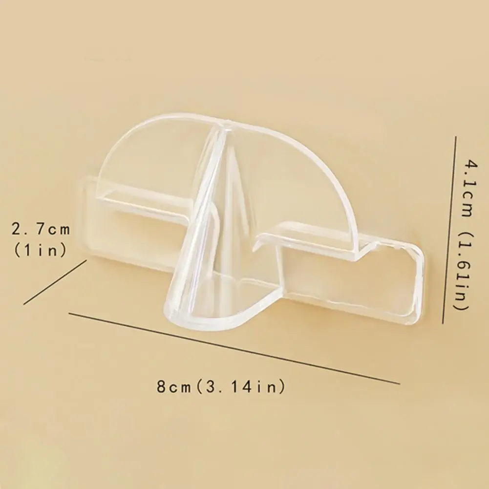 

2Pcs 8*4cm Glasses Holder Rack Transparent Wall-Mounted Storage Rack Simple Installation Self-Adhesive Sunglasses Storage Hanger