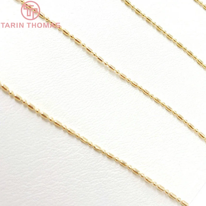 (4233)1 metro di larghezza 1MM 24K Color oro perline in ottone catene per collana bracelecoscia qualità risultati di gioielli fai da te accessori