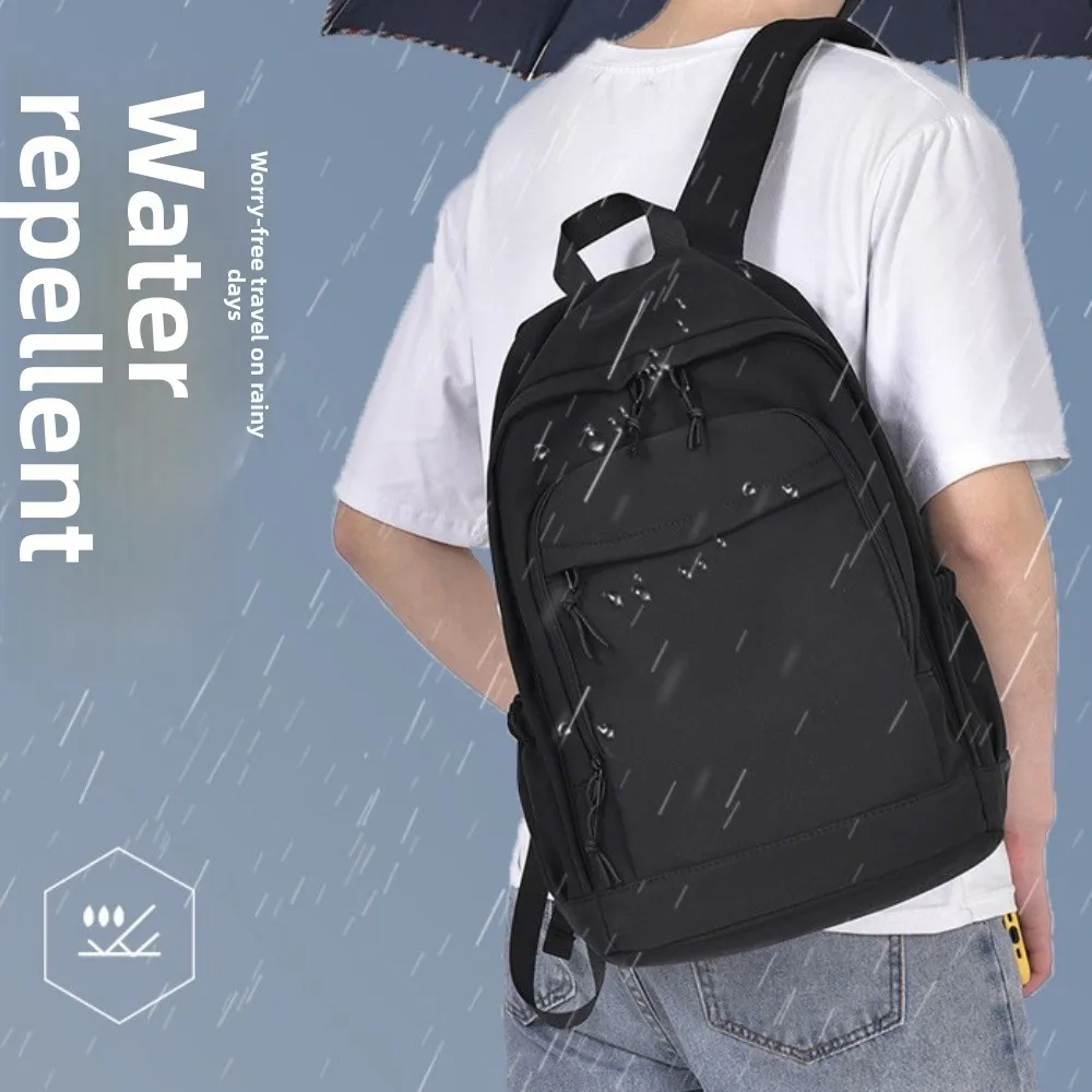 

Casual Large Capacity Laptop Backpack Oxford Cloth Multi-pocket Student School Bag Leisure Waterproof Travel Knapsack Unisex