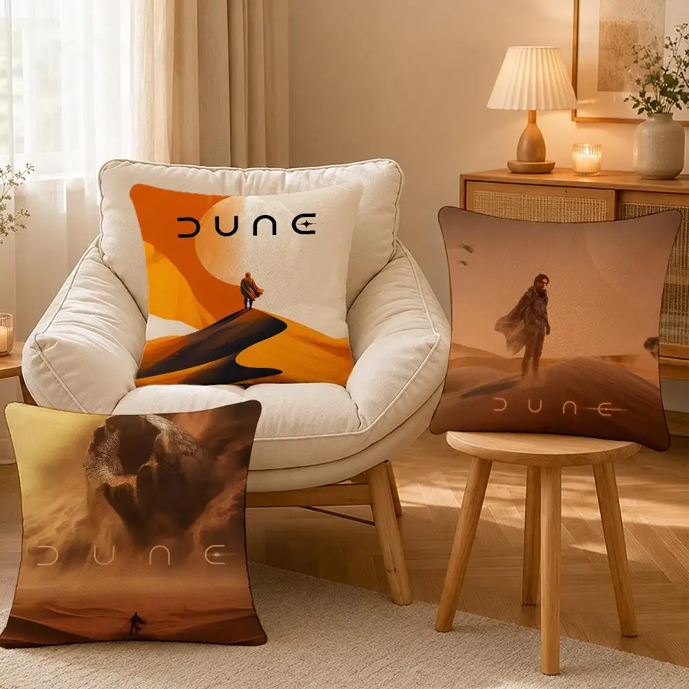 SciFi Dune Desert Epic Cinema Cushion Cover Personalized Short Plush Soft Bedroom Sofa Home Decor Gift