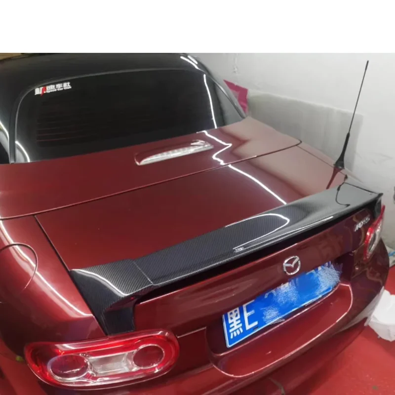 For  Mazda MX5 NC EC 2009-2015 high quality Carbon Fiber rear boot Wing Spoiler Rear Roof Spoiler Wing Trunk Lip Boot Cover