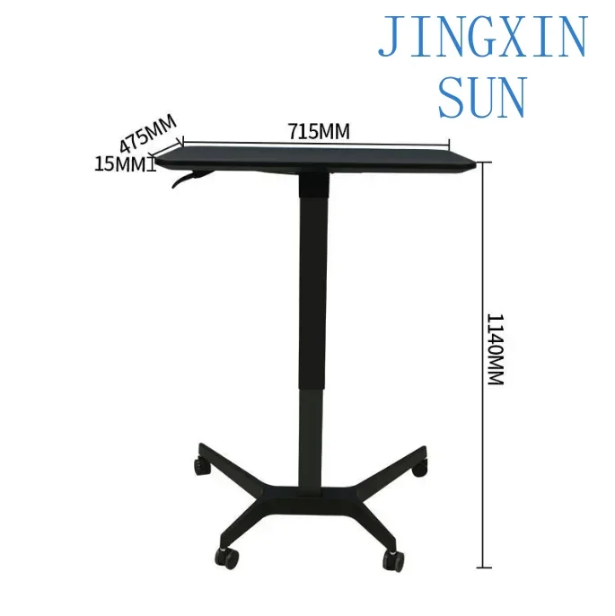 Mobile column lift table standing computer workbench Ergonomic training presentation desk