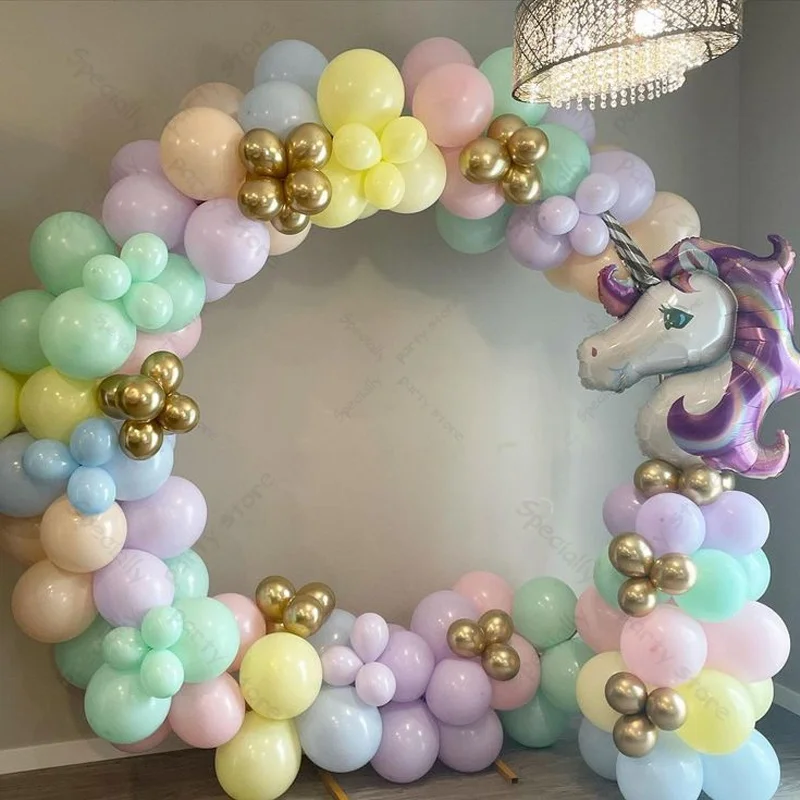 1Set Einhorn Folie Ballon Girlande Bogen Kit Regenbogen Hochzeit Geburtstag Party Dekoration Baby Dusche Kinder Spielzeug Latex Luft globos Ball
