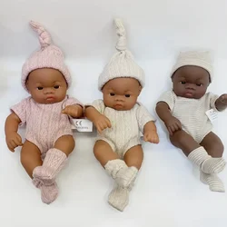 7.87Inch New Brown Lifelike Reborn Dolls 20cm Reborn Doll Mini Soft and Full Body Vinyl Reborn Doll For Women Birthday Gifts