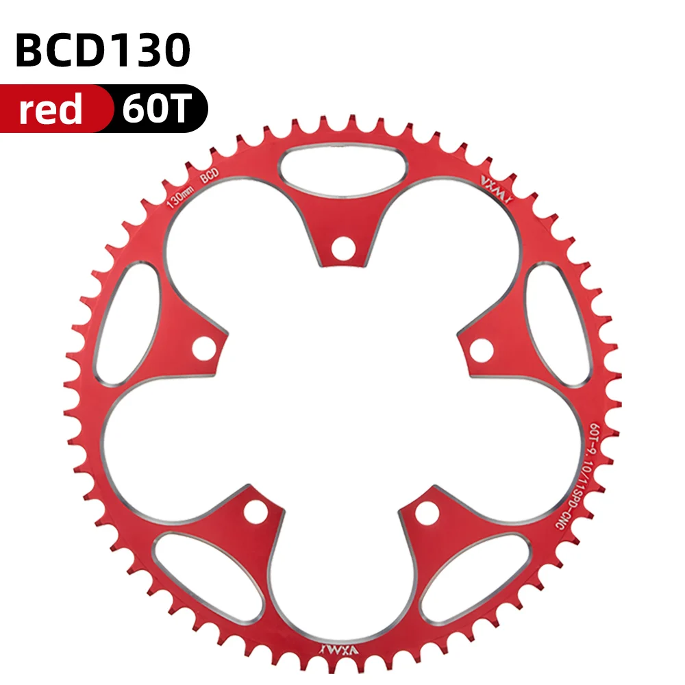 VXM Road Fiets 130BCD Crank Kettingwiel Fiets Aluminium 38T40T42T44T46T50T52T54T565860T Smalle Brede Kettingblad Fietsen Onderdelen