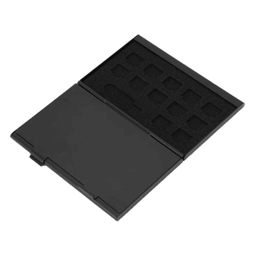 Antimagnetic SIM Card Case Dustproof Portable Memory Card Storage Case Shockproof Aluminum Alloy SIM Card Holder Travel Use