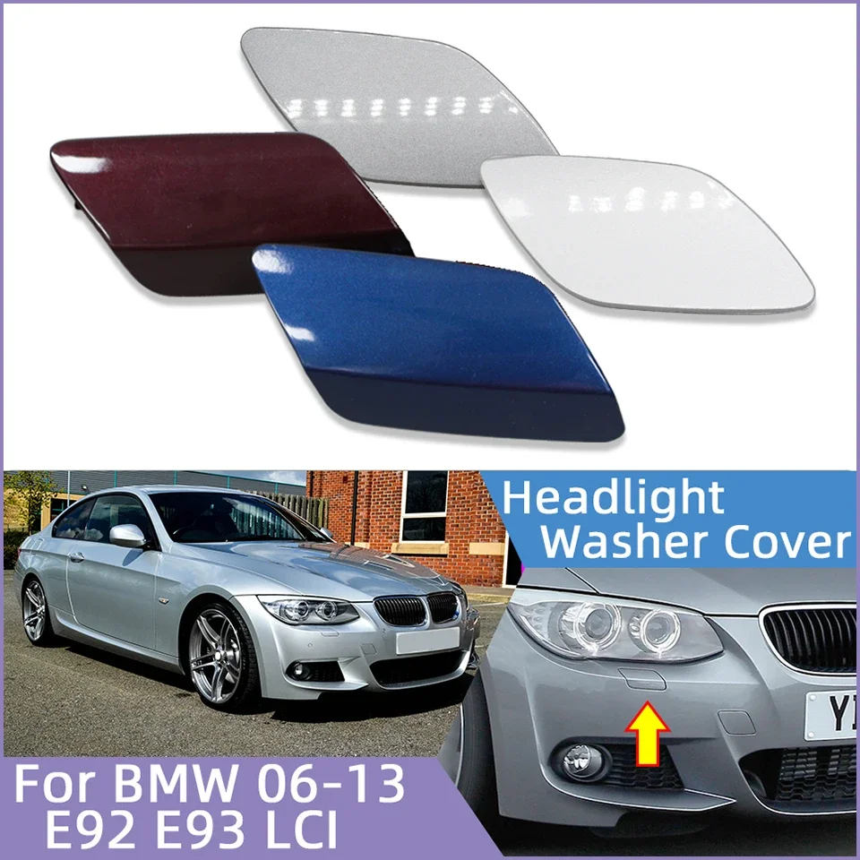 For BMW E92 E93 LCI 320 325 330 335 M Srpot Coupe Convertible 2006-2013 Painted Washer Cap Headlight Washer Nozzle Cover