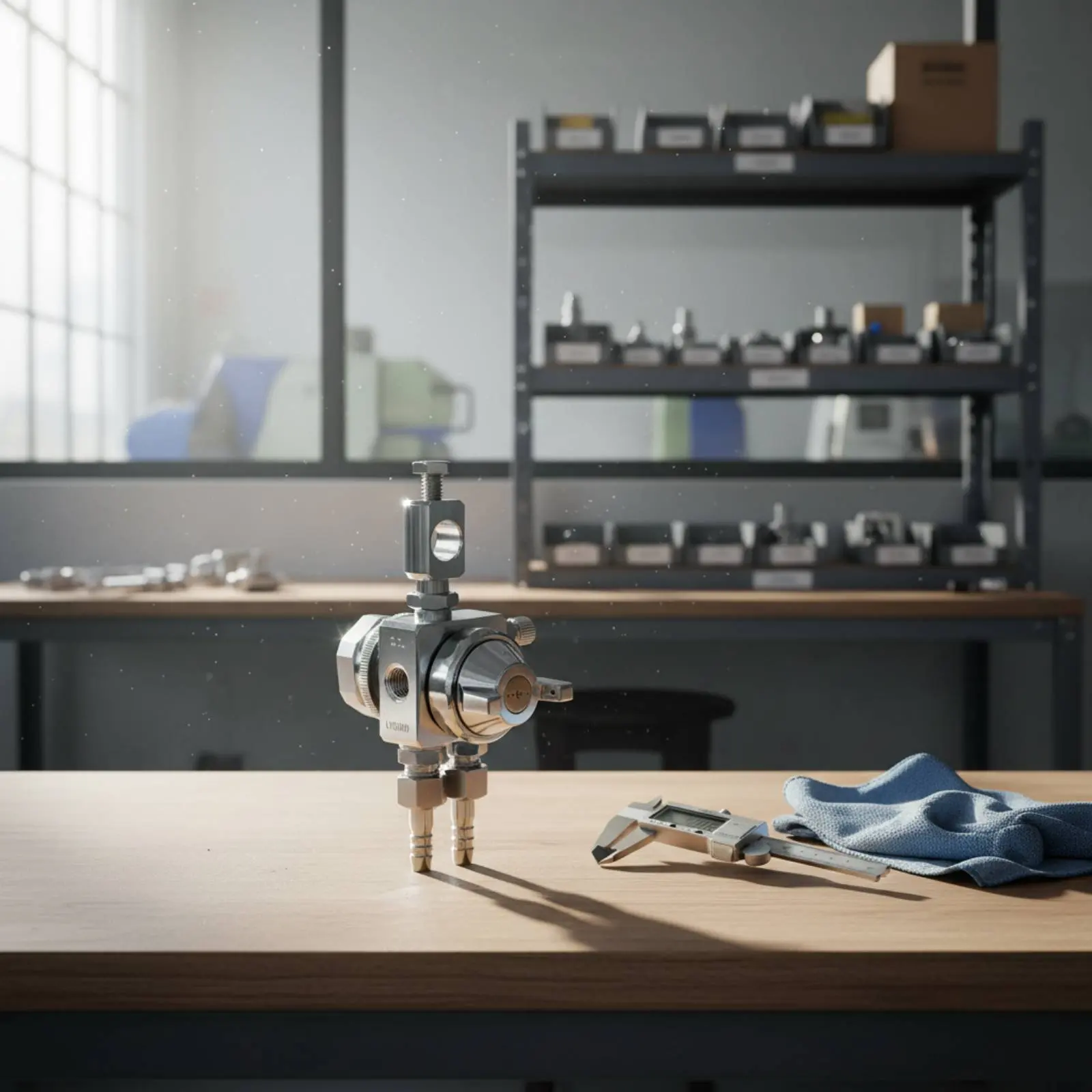 

Wave Soldering Solder Paste Spray Head Wide Application Air-Powered Nebulizing Spray Head Adjustable Pattern Spray Head