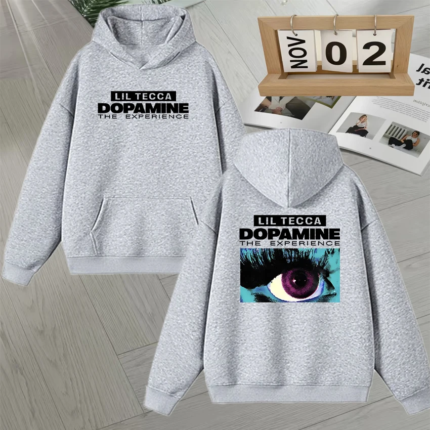 Rapper Lil Tecca Dopamne The Experience Tour Long sleeve Men Women Fleece Loose Hoodies Unisex Casual Autumn Winter Sweatshirts