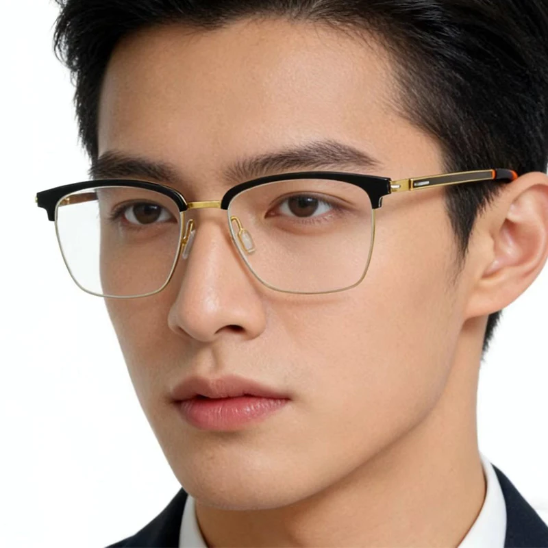

2026 fashion Design Titanium Eyebrow Glasses Frame for Men women Vintage square Eyeglasses Frames 2026 Eyewear Retro spectacle