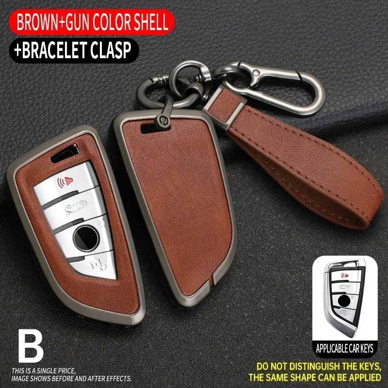 

Zinc Alloy Car Remote Key Case Cover Shell Fob For BMW X1 X3 X5 X6 X7 1 3 5 6 7 Series G20 G30 G11 F15 F16 G01 G02 F48 Keyless