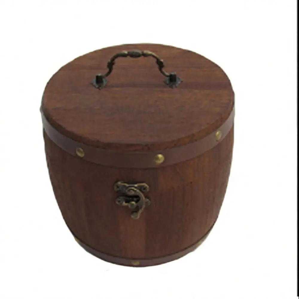 Traditional Carbonized Wood Tea Canister Retro Paulownia Storage Jar Kitchen Dry Food Container Decorative Gift Box Case