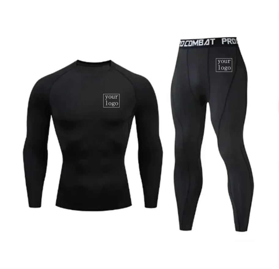 

Customize your logo Men's Compression Fitness clothes Pants Tights Leggings For Running Training Sport Fitness Quick Dry Suit