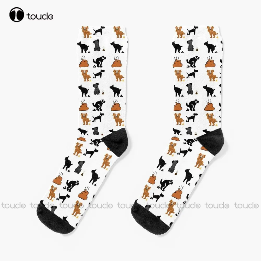 

Funny Pooping Dogs Over People Multi Pack Socks White Socks Mens 360° Digital Print Custom Gift Streetwear Funny Sock Art