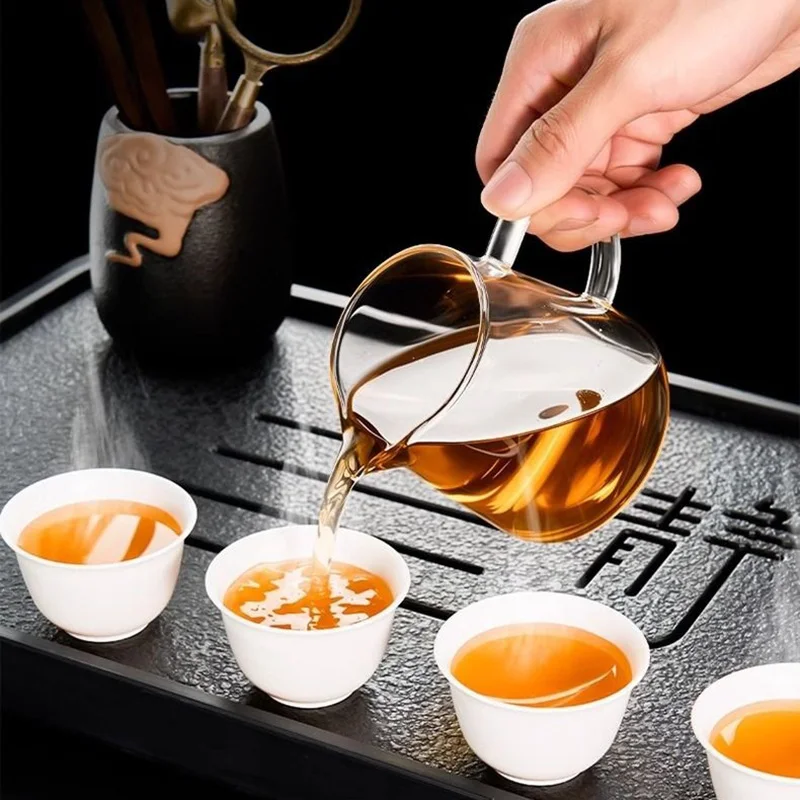 GIANXI Disposable Rice Husk Tea Cup Kung Fu Tea Set High Temperature Tea Drinking Home Hospitality Glass Wine Glasses high-grade