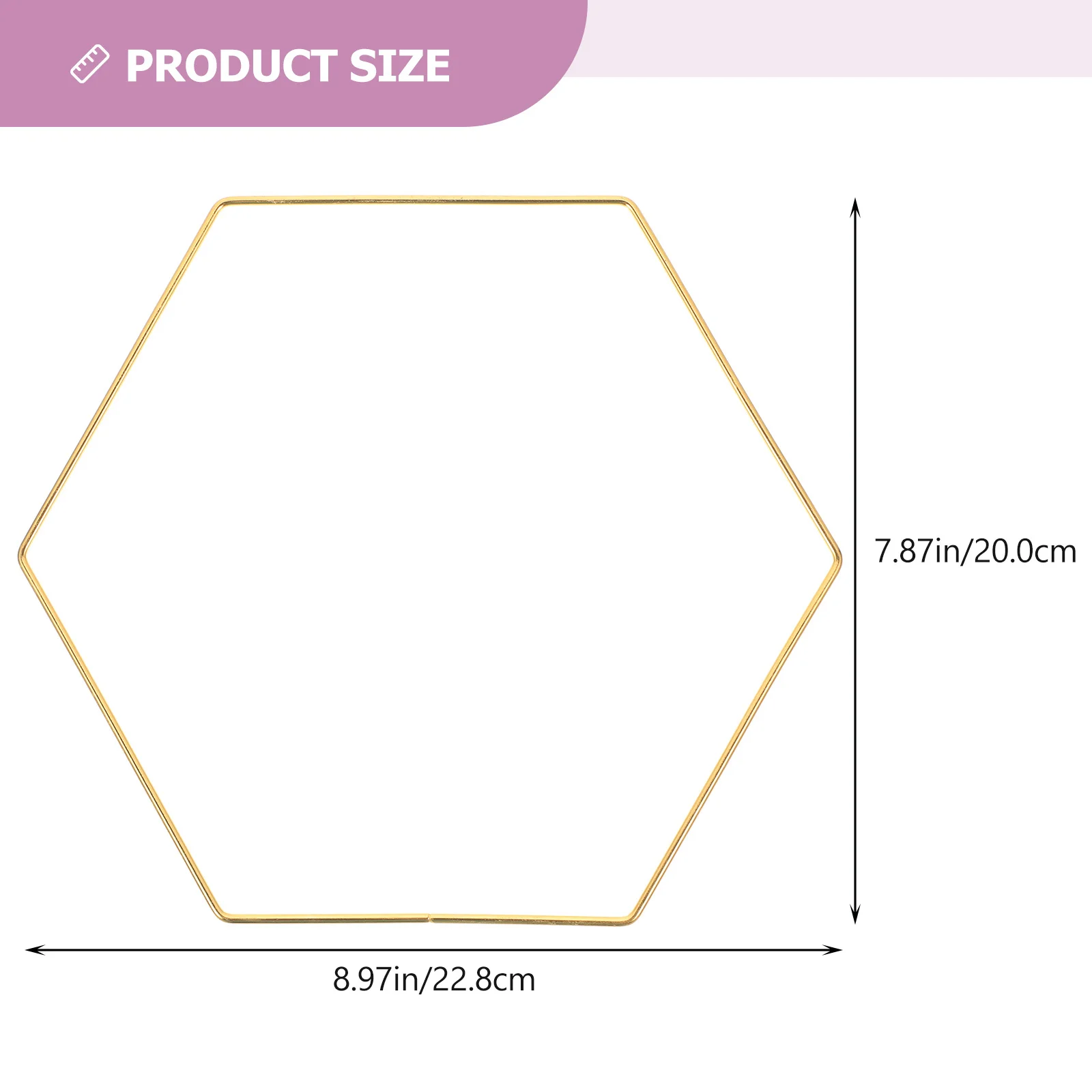 10Pcs DIY Dreamcatcher Hoop Hexagonal Iron Rings for Wall Decoration Craft DIY Dreamcatcher Frame Dream Catcher Making Rings