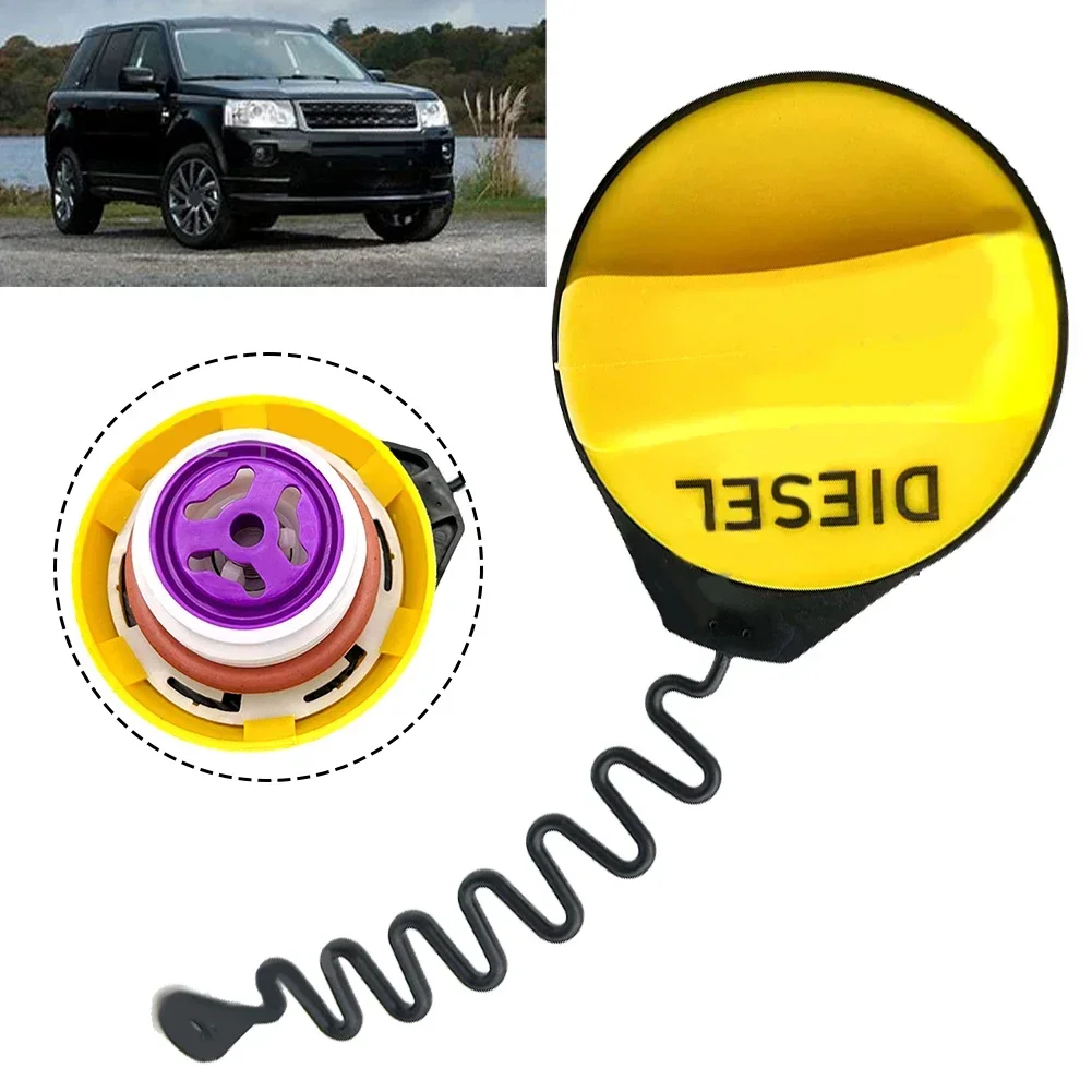 1pcs ABS Fuel-Filler-Cap LR034129 For Land For Rover 06-14 For Freelander Fuel Tank Cover Parts Accessories Yellow