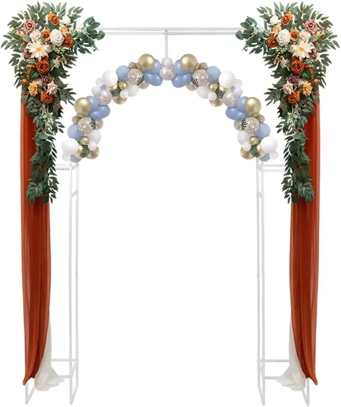 

Metal Wedding Backdrop Stand,3D Floral Balloon Frame Backdrop Stand Metal Party Frame for Wedding Birthday Parties Banquet Decor