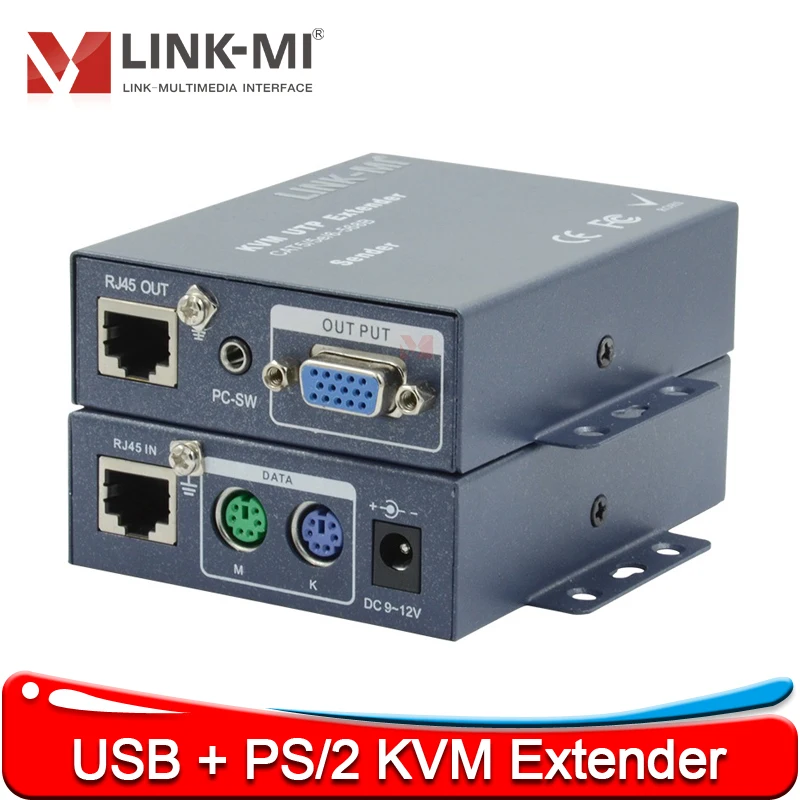 300m VGA KVM Extender 100m P/S 2 USB KVM Extender Over Cat5e/6 Cable VGA USB Extender