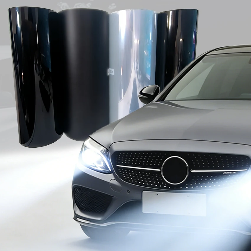 

Car Headlight Tint Vinyl Warp Auto Tuning Car Stickers fog light tail light waterproof PVC film car decoration