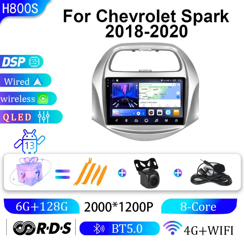 

For Chevrolet Spark 2018 2019 2020 Car Multimedia Player Android Car Player GPS WIFI Carplay 4G Car Radio Navigation Stereo