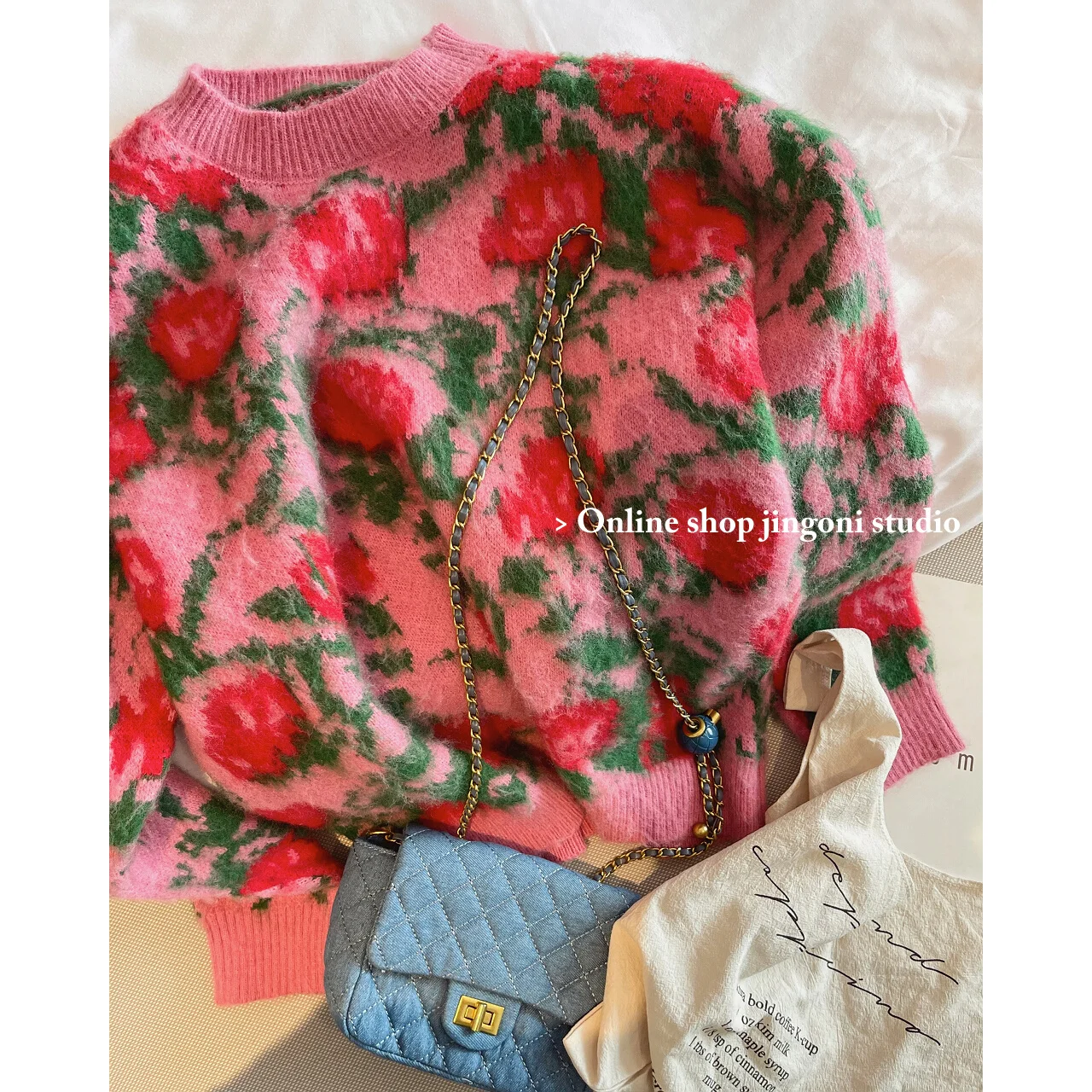 2023 Za Woman Y2k Clothes Pink Plaid Floral Knit Sweaters Pullovers Top Korean Fashion Vintage Winter Goth Jackets Cardigans Za