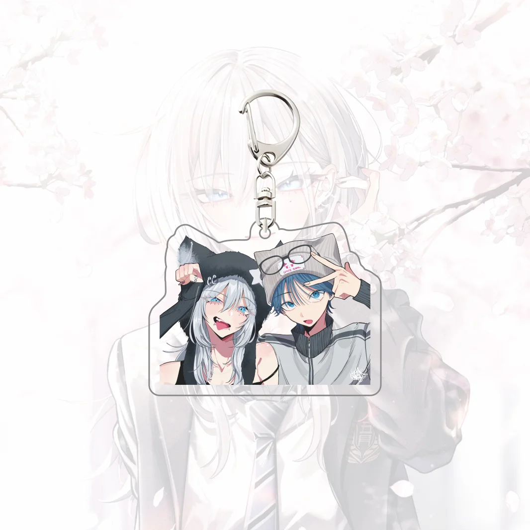 Anime Haiya Senpai is Scary But Cute Acrylic Keychain Haiya-senpai Cute Anime Keyring Bag Pendant Itabag Decoration Otaku Fans