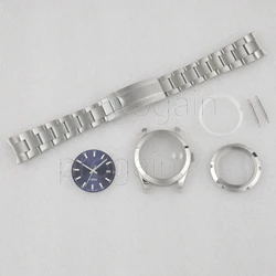 NH35 Watch Case 41MM Datejust 31MM Dial 20MM Strap Luminous Hands Pointers Silvery Waterproof Watch Parts for NH36 Movement Mod