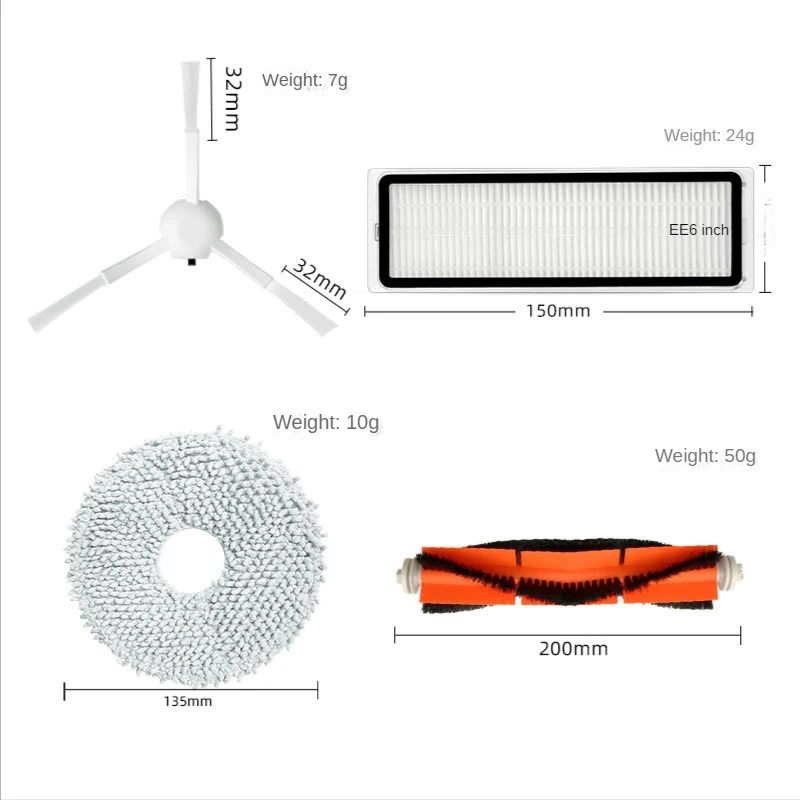 Vervanging Hoofdborstel Zijborstel Hepa Filter Mop Doek Voor Dreame Bot L10S Ultra/S10/S10 Pro robot Stofzuiger