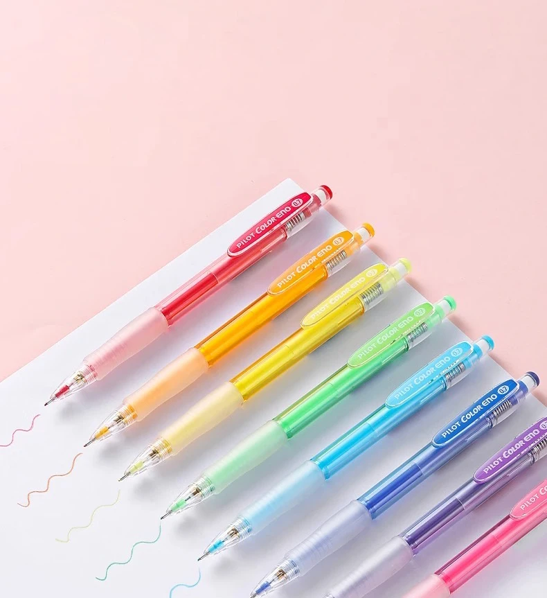8 stücke PILOT Farbe Druckbleistift Set 0,7mm HCR-197 Löschbaren kinder Zeichnung Farbe Blei Kern PLCR-7 Schule Kunst schreibwaren – Detail 7