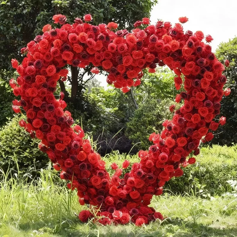 Cloth Bottom Red Love Cloth Bottom Heart Arch Love Arch Wedding Arrangement