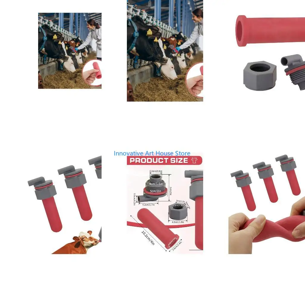 E1PC Calf Feeder Pacifier Fixed Base Milk Bucket Nipple for Farm Use Nursing Cattle Horse Donkey
