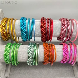 Set di braccialetti in Silicone intrecciato per le donne accessori per le vacanze Multi colori gioielli per feste moda stili caldi tubo regalo alla moda 2023423