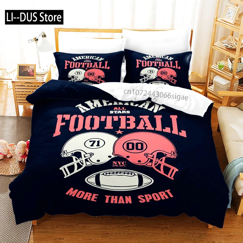 

Football Bedding Set Single Twin Full Queen King Size sports Bed Set Aldult Kid Bedroom Duvetcover Sets 3D Print 014