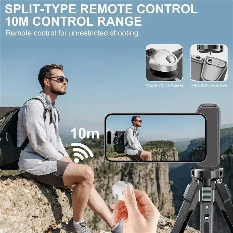 NEW HOT In Stock-Smartphone Photography Aid Smartphone Selfie Grip Bluetooth Smartphone Selfie Grip Outdoor Selfie Stabilizer Gr