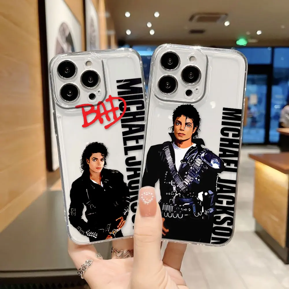 Singer M-Michael J-Jackson Clear Phone Case For Redmi K40 K60 15C 14C 13C 13 12 12C 10 10C 10A 9 9C 9T 9A 8 7 A1 A2 A3 A5 Case