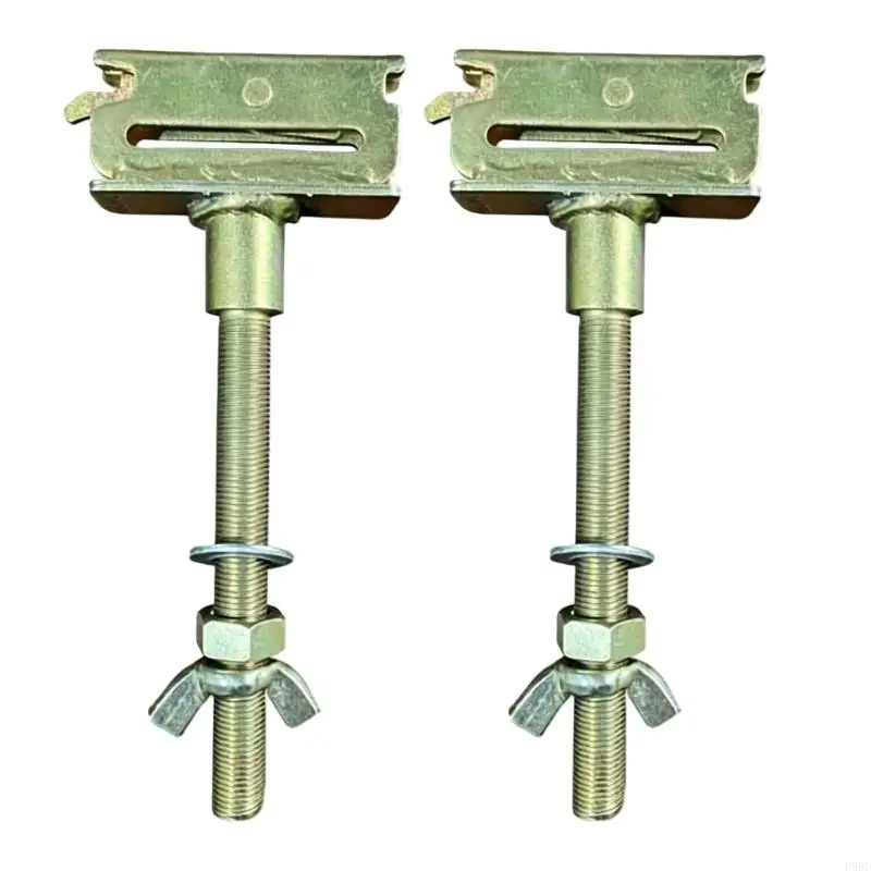  Spare Tire Storage Bracket Set for Trailer and Garage, Steel Hook Mount with Threaded Post Hardware for E-Track