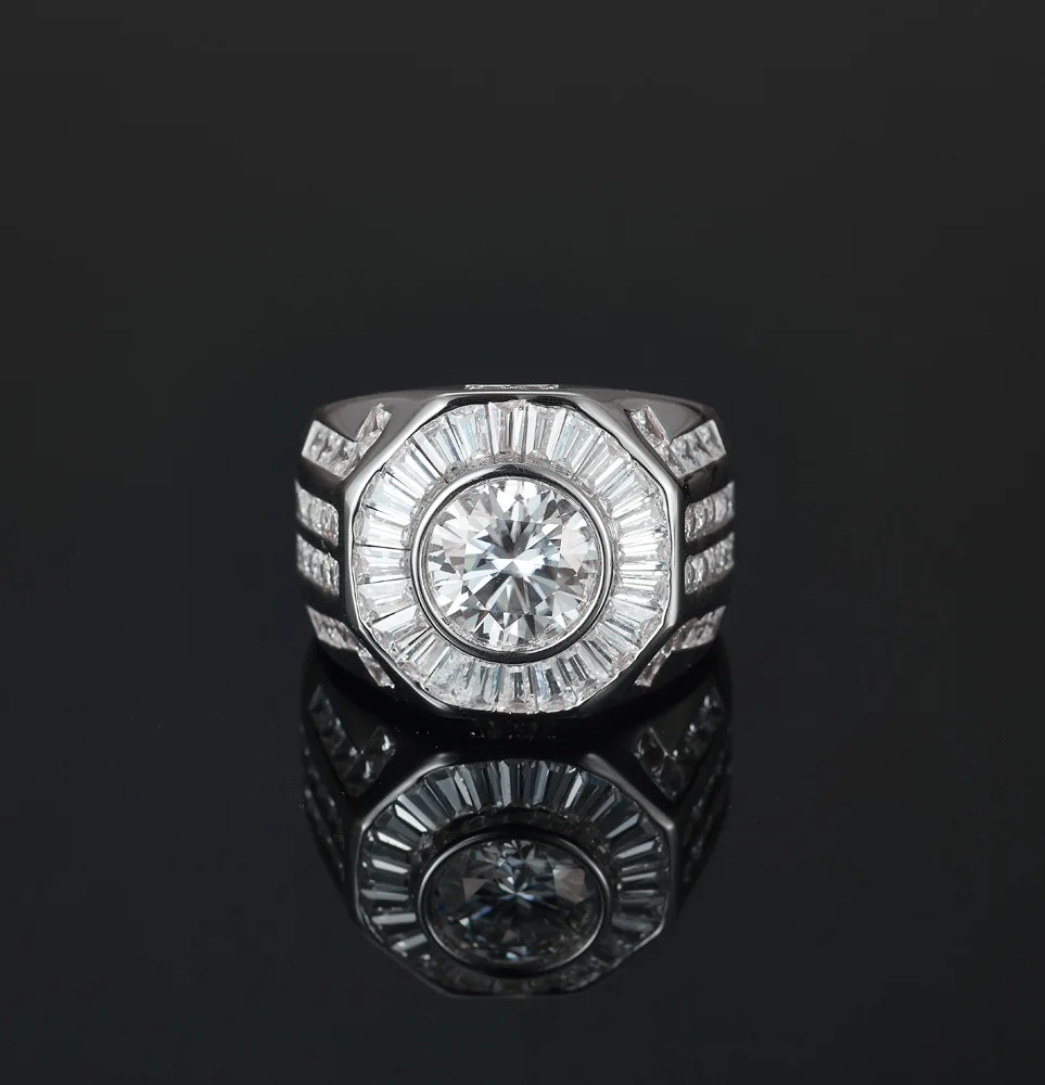3 Carat Moissanite Diamond Rings for Men and Women s925 Silver Moissanita Couple Lover Ring Fine Jewellery
